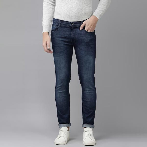 Men Blue Tapered Vapour Slim Fit Low-Rise Light Fade Stretchable Jeans