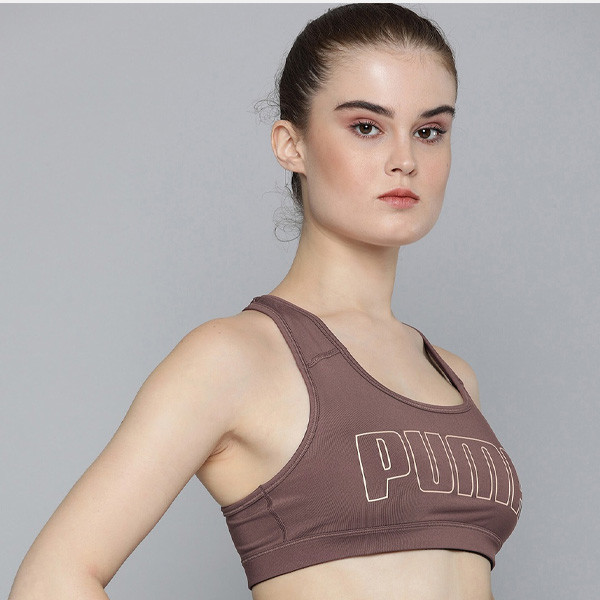 Women Mauve Printed dryCELL Mid Impact Training Sports Bra