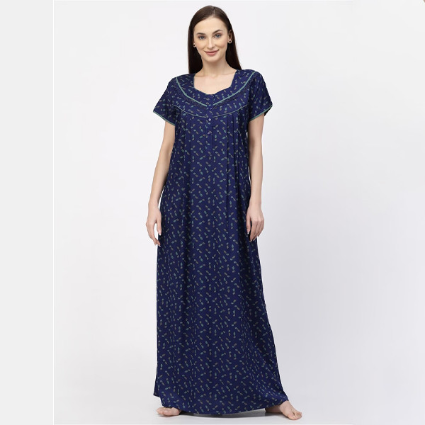 Floral Printed Maxi Nightdress