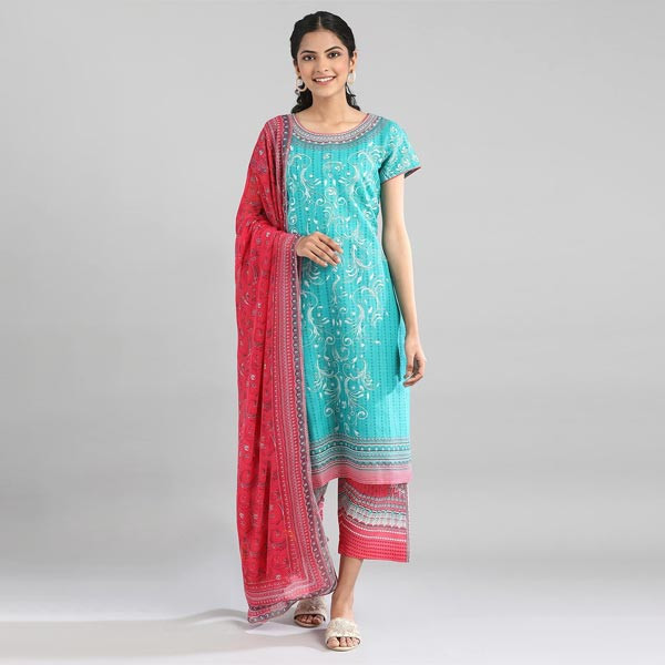 Women Pink Printed Ethnic Palazzos