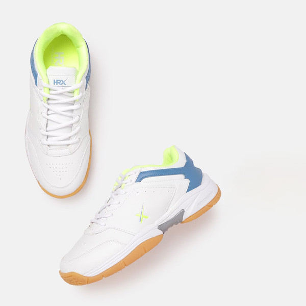 Women White Racquet Sports Non Marking Court Shoes