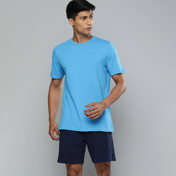 Men Blue Solid Night suit