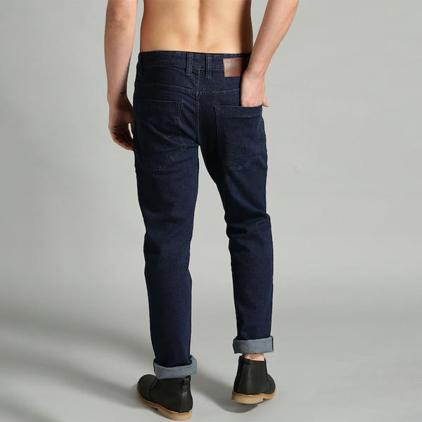 Men Navy Blue Slim Fit Mid-Rise Clean Look Stretchable Jeans